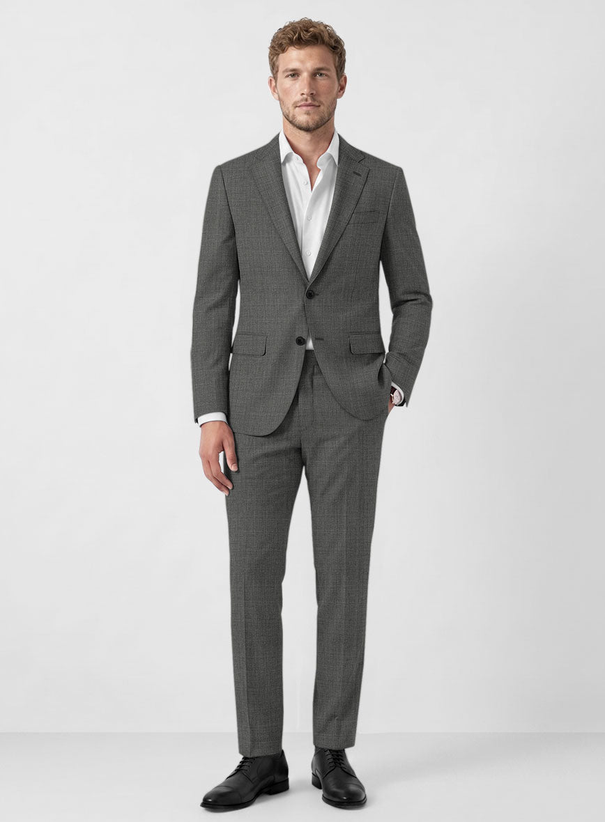 Marco Stretch Worsted Gray Wool Suit - StudioSuits