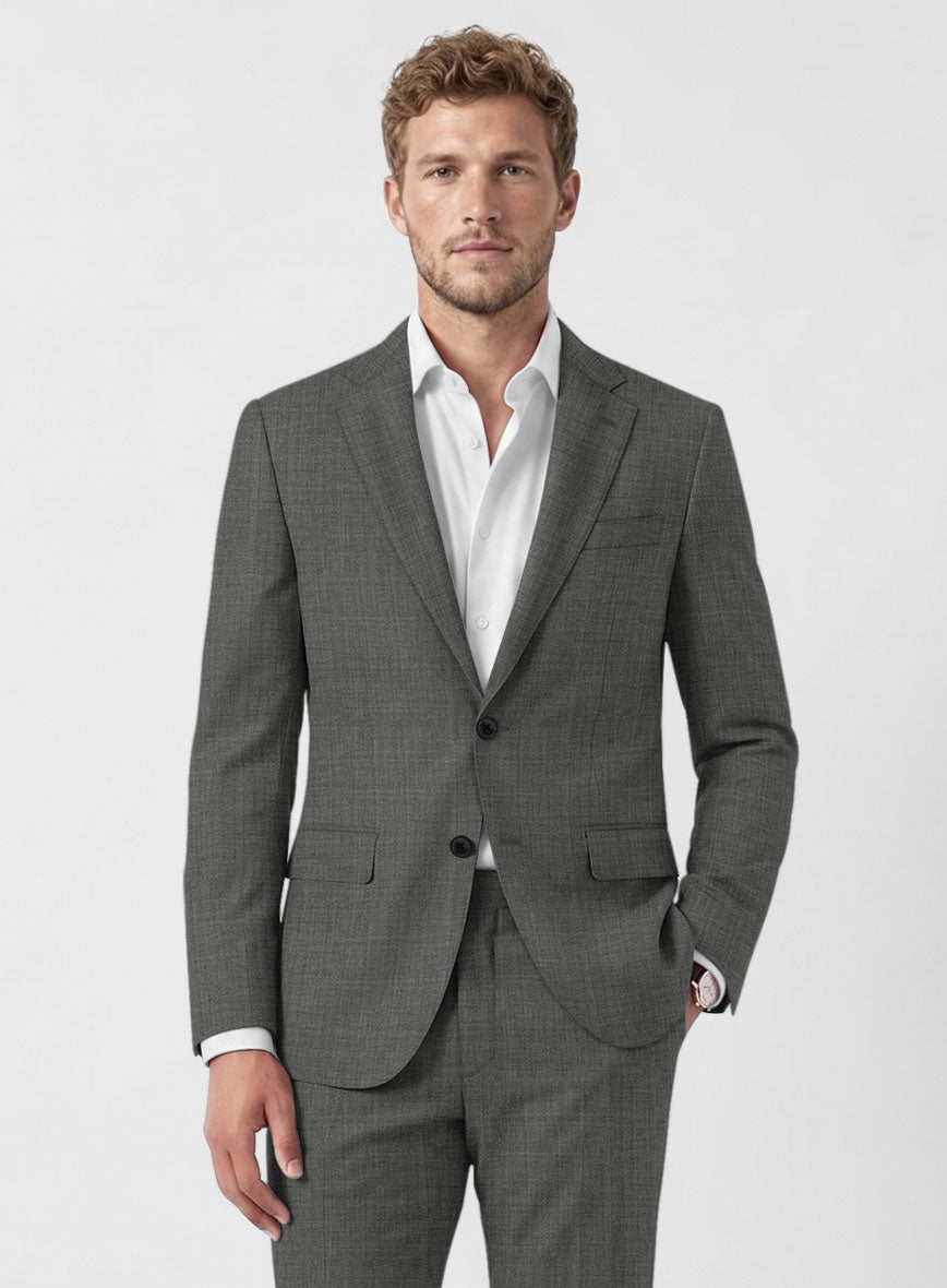 Marco Stretch Worsted Gray Wool Suit - StudioSuits