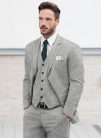 Marco Stretch Worsted Light Gray Wool Jacket - StudioSuits