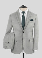 Marco Stretch Worsted Light Gray Wool Suit - StudioSuits