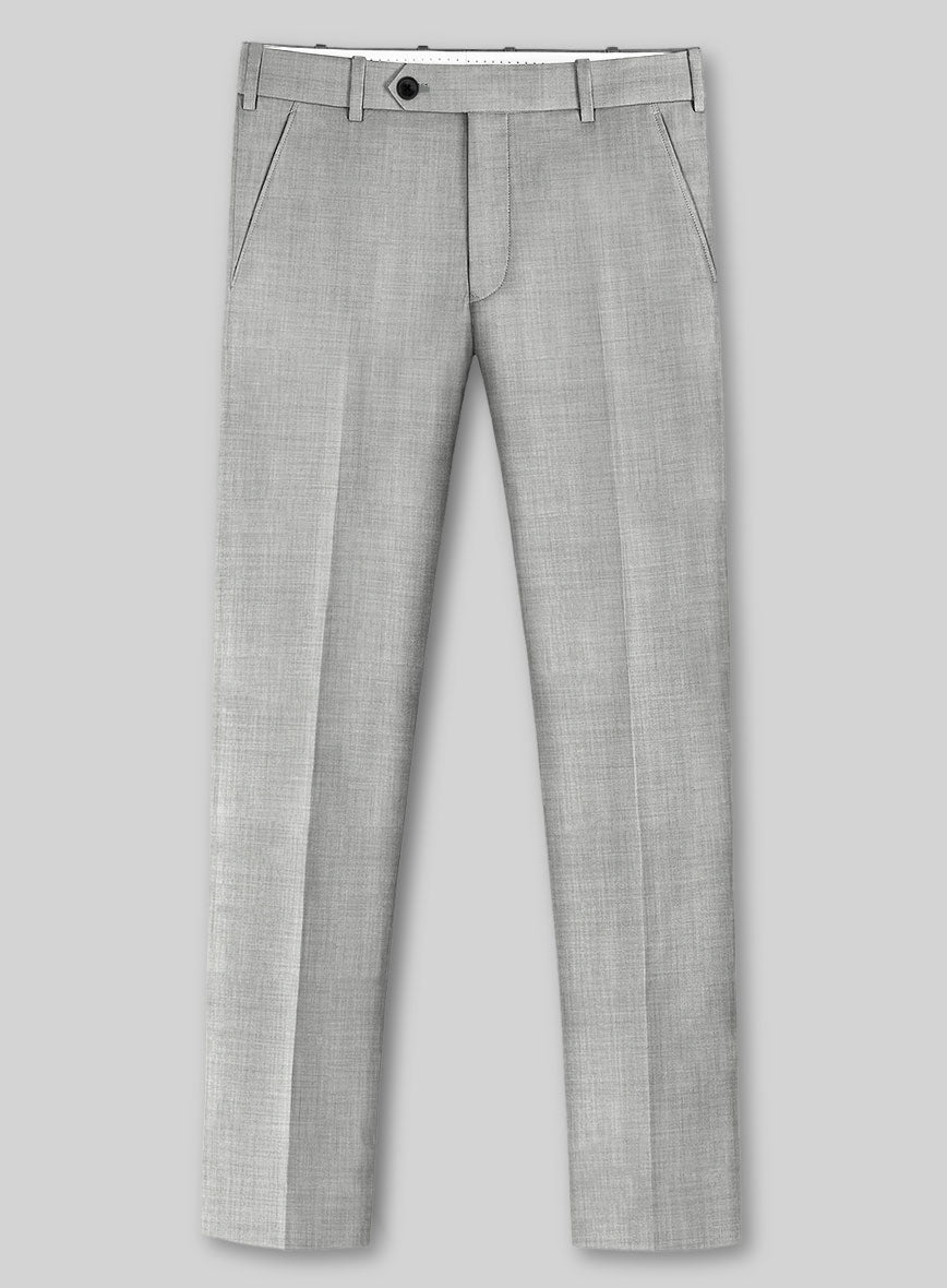 Marco Stretch Worsted Light Gray Wool Suit - StudioSuits