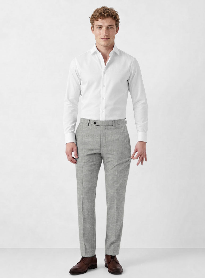 Marco Stretch Worsted Light Gray Wool Suit - StudioSuits