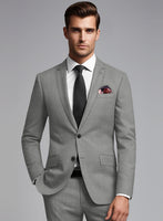 Marco Stretch Worsted Mid Gray Wool Jacket - StudioSuits