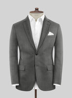 Marco Stretch Worsted Gray Wool Jacket - StudioSuits