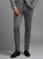 Marco Stretch Worsted Gray Wool Pants - StudioSuits