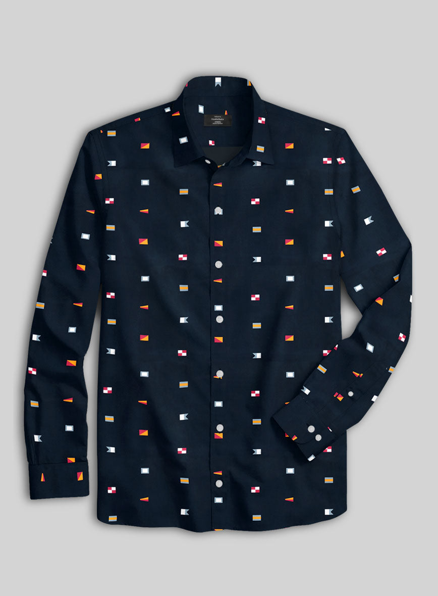 Mariner Signal Cotton Shirt - StudioSuits