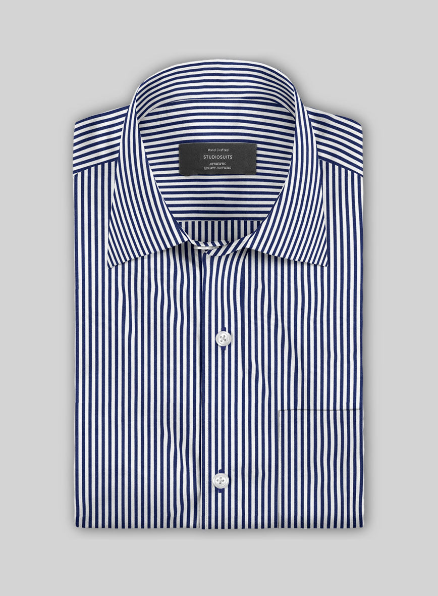 Mariner Stripe Cotton Shirt - StudioSuits