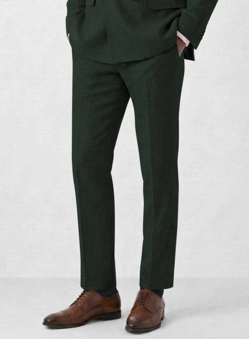 Martini Green Linen Double Breasted Suit - StudioSuits
