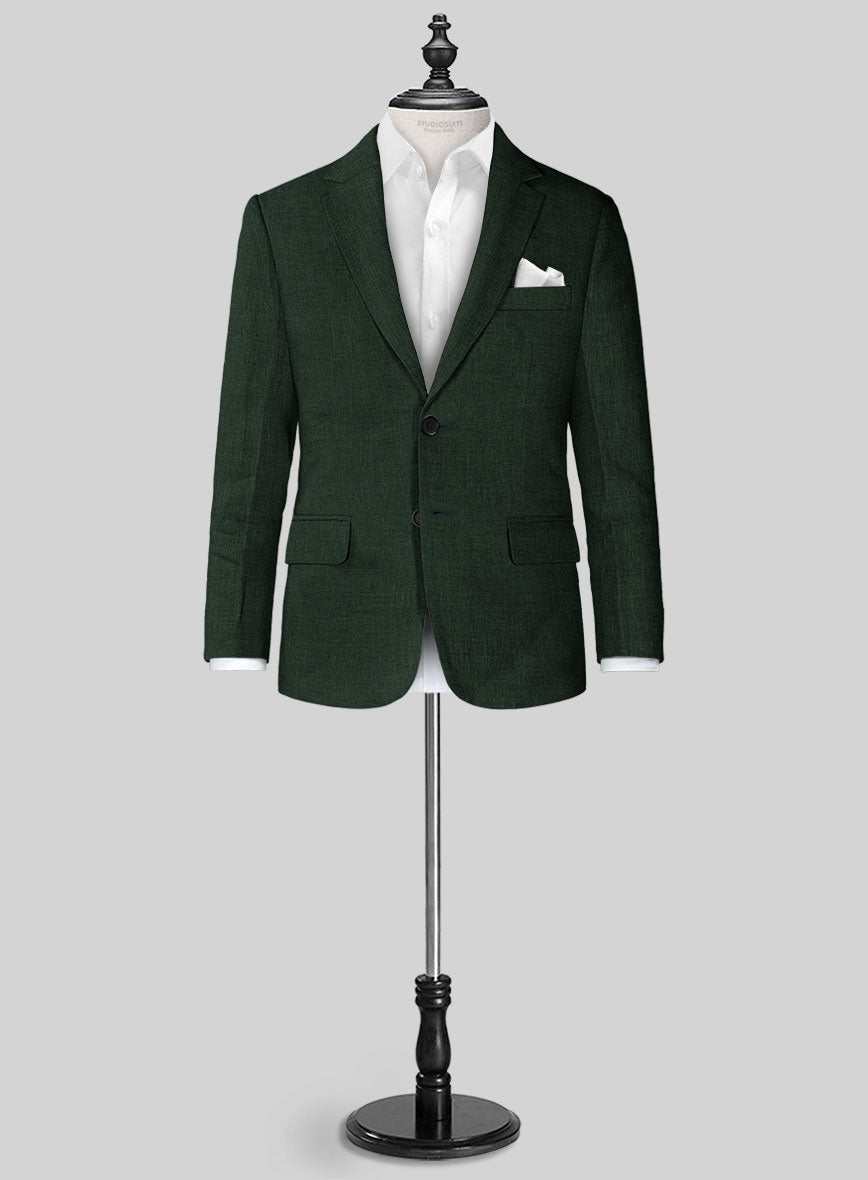 Martini Green Linen Boys Suit - StudioSuits