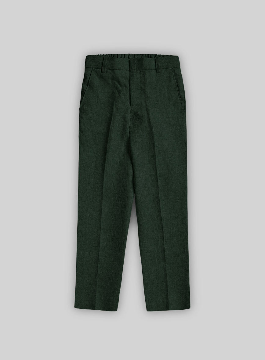Martini Green Linen Boys Suit - StudioSuits