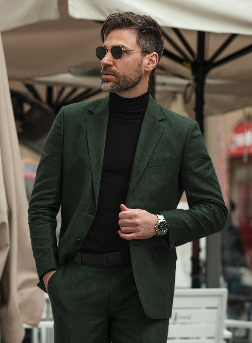 Martini Green Linen Jacket - StudioSuits