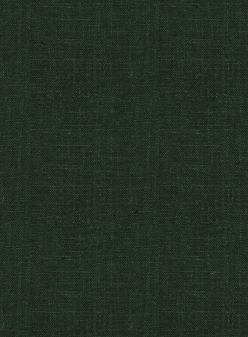 Martini Green Pure Linen Shorts - StudioSuits