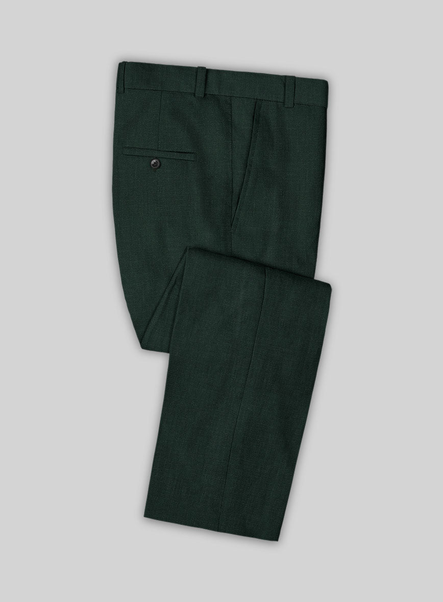 Martini Green Linen Pants - StudioSuits