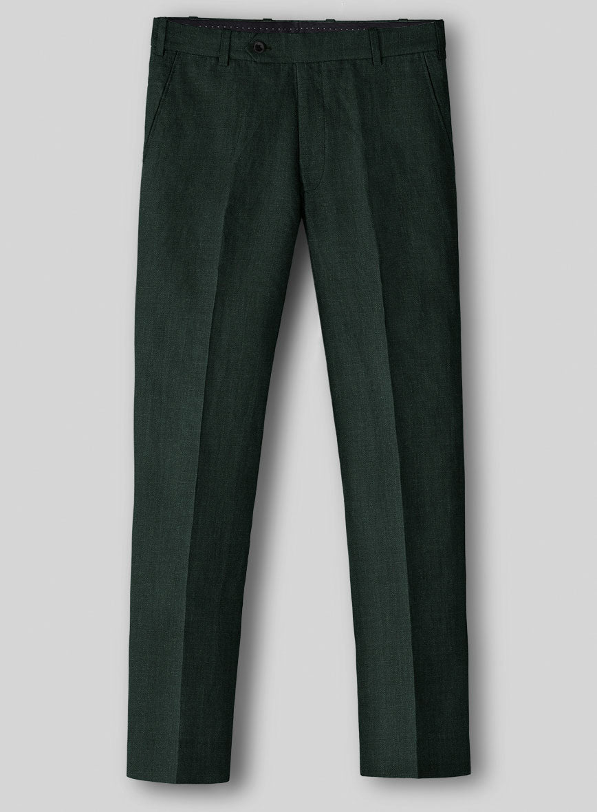 Martini Green Linen Pants - StudioSuits