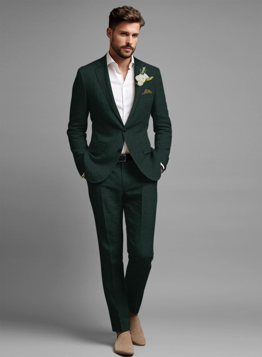 Martini Green Linen Suit – StudioSuits - Main Image