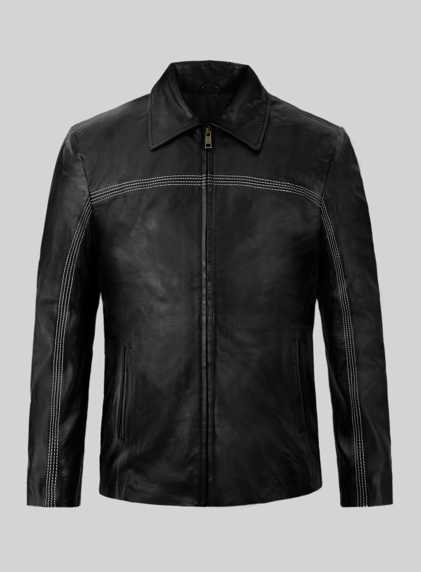 MavenBlaze Black Leather Jacket - StudioSuits