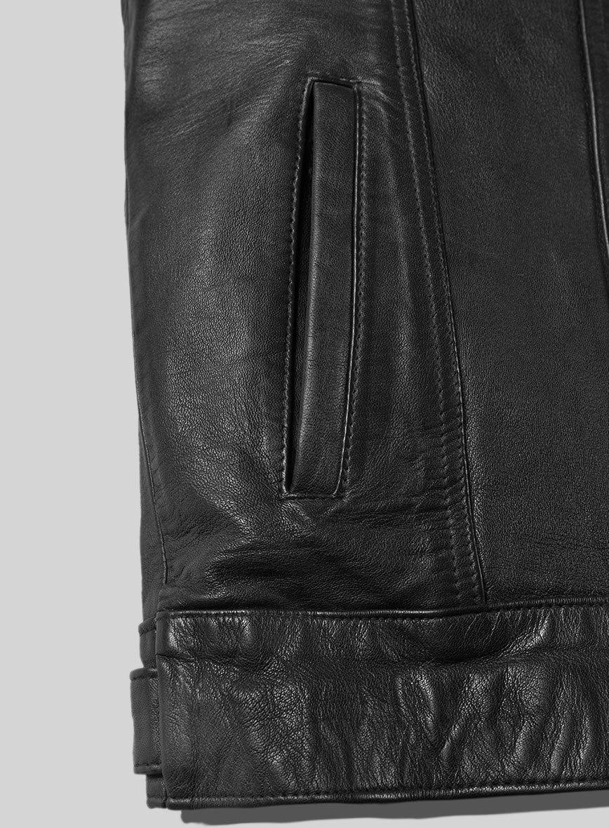 Maverick Trucker Leather Jacket - StudioSuits