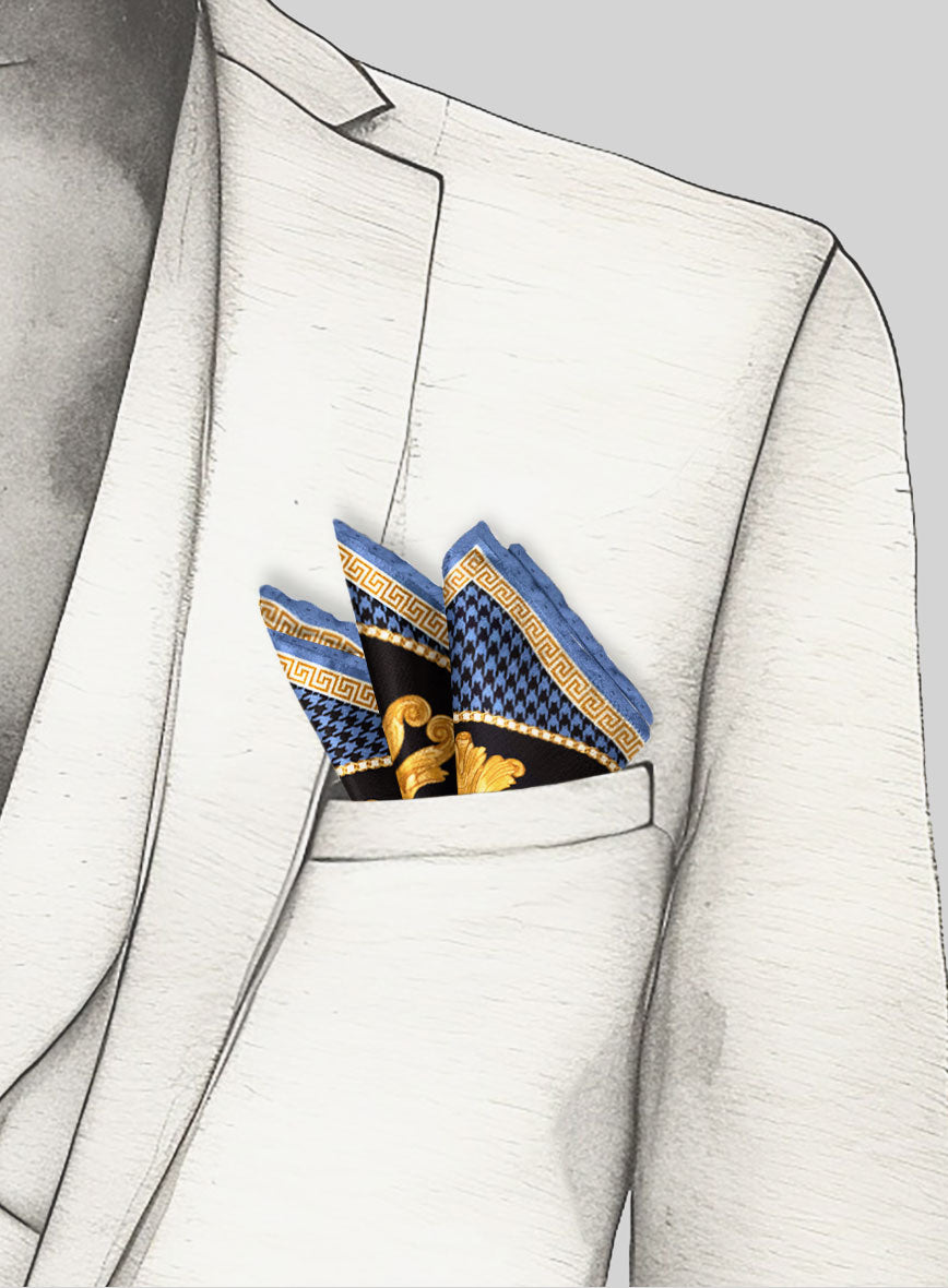 Medallion Silk Pocket Square - StudioSuits