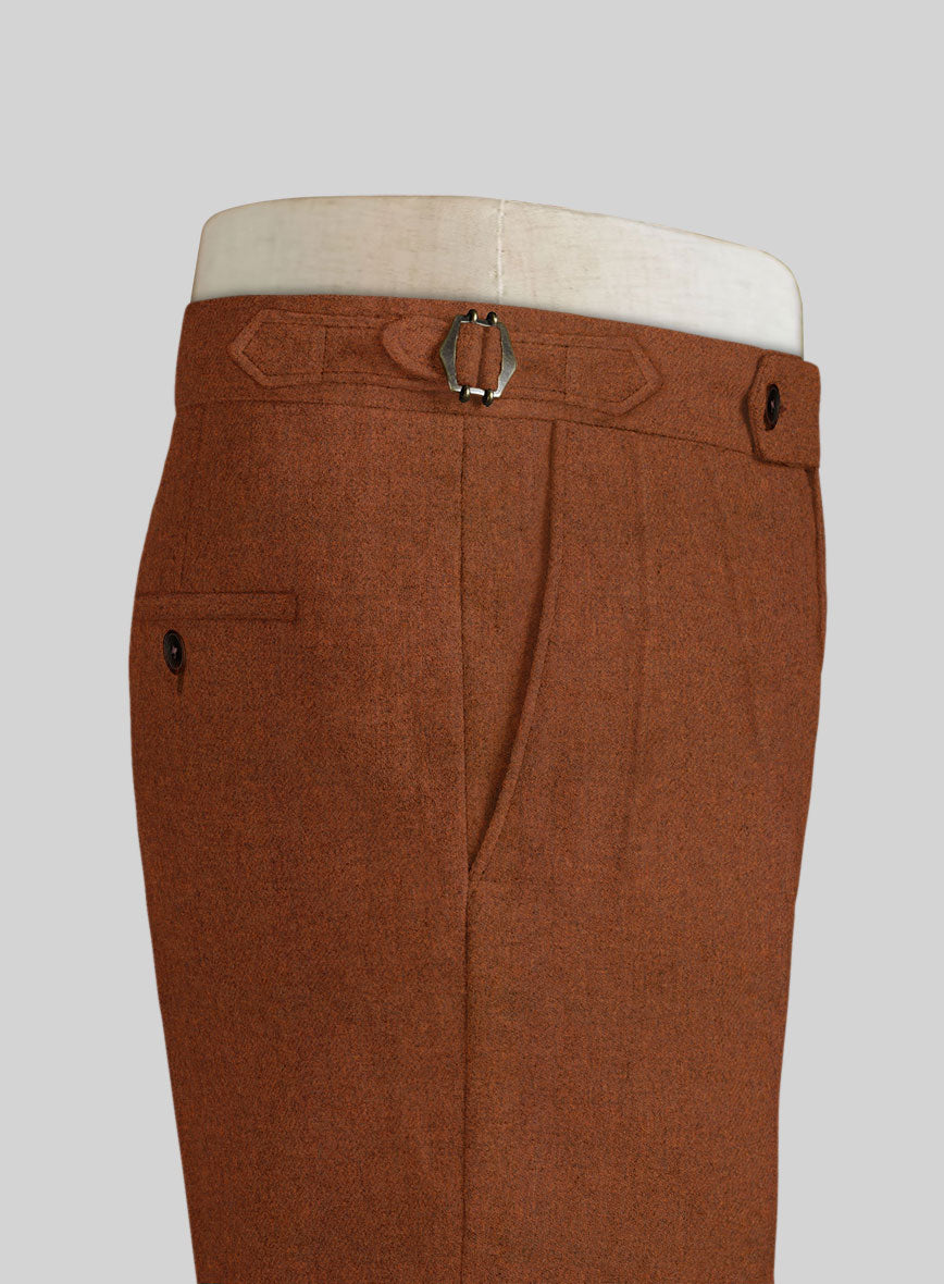 Melange Rust Highland Tweed Trousers - StudioSuits