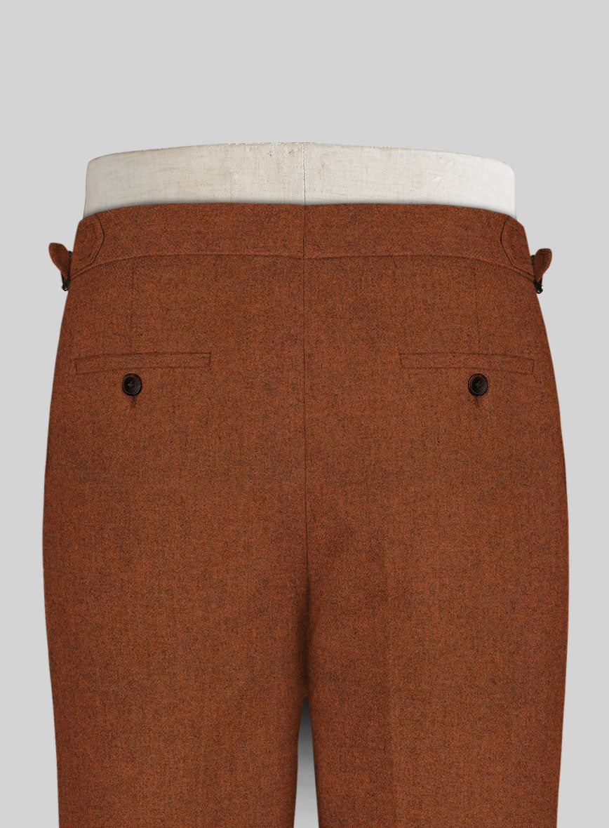 Melange Rust Highland Tweed Trousers - StudioSuits