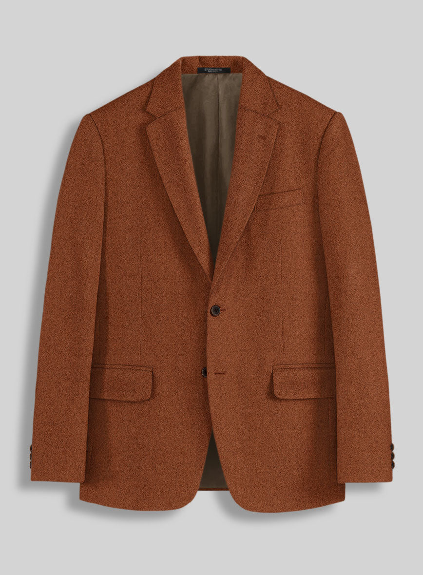 Melange Rust Tweed Jacket – StudioSuits