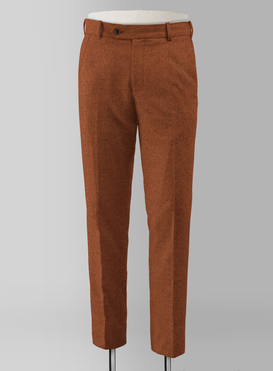 Melange Rust Tweed Pants - StudioSuits