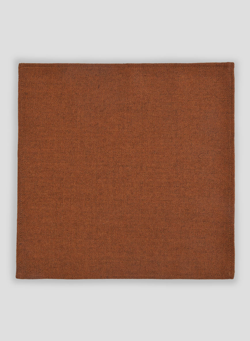 Tweed Pocket Square - Melange Rust - StudioSuits