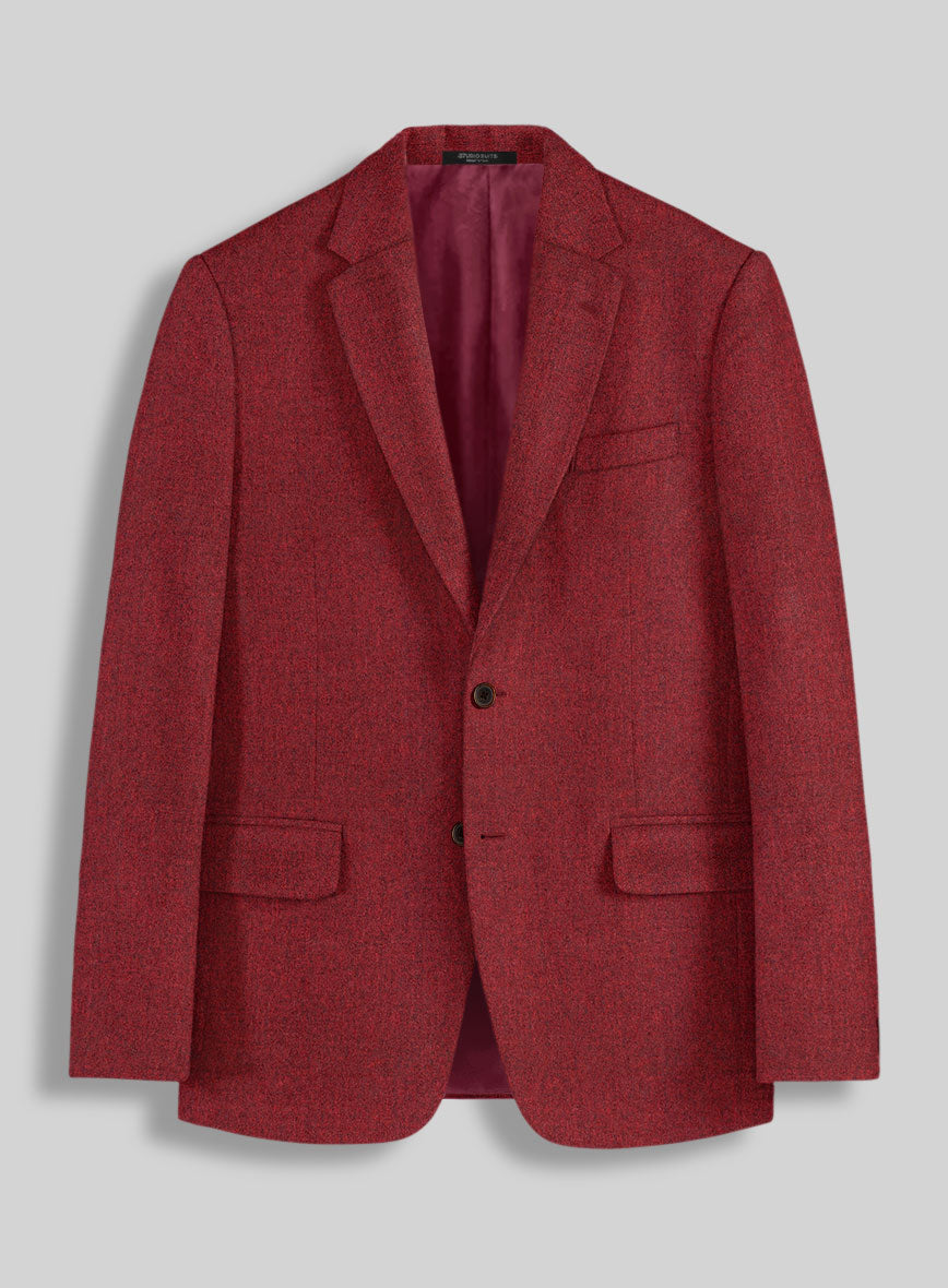 Melange Titan Red Tweed Jacket - StudioSuits