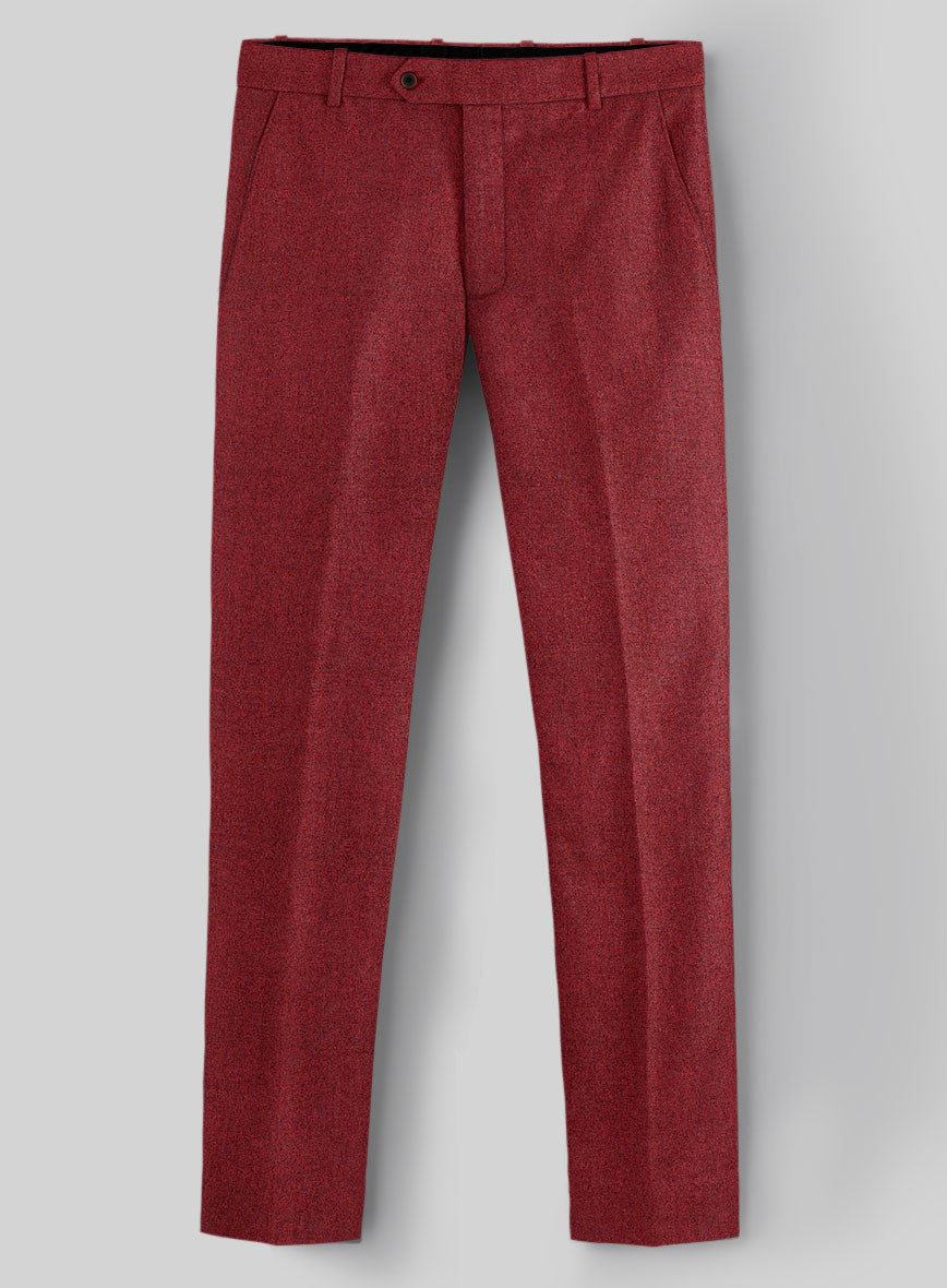 Melange Titan Red Tweed Pants - StudioSuits
