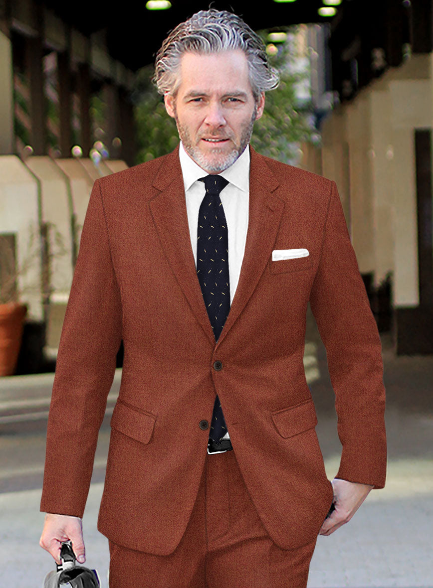 Melange Titan Rust Tweed Suit - StudioSuits