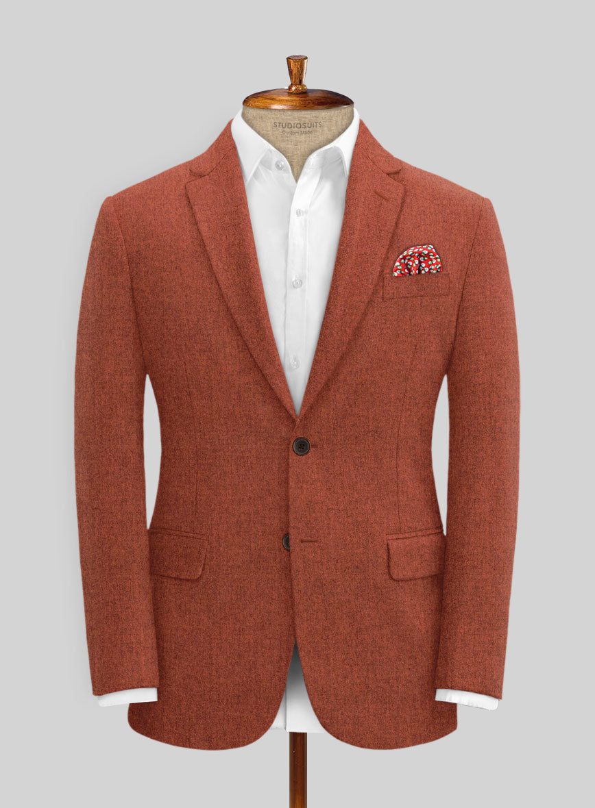 Melange Titan Rust Tweed Jacket - StudioSuits
