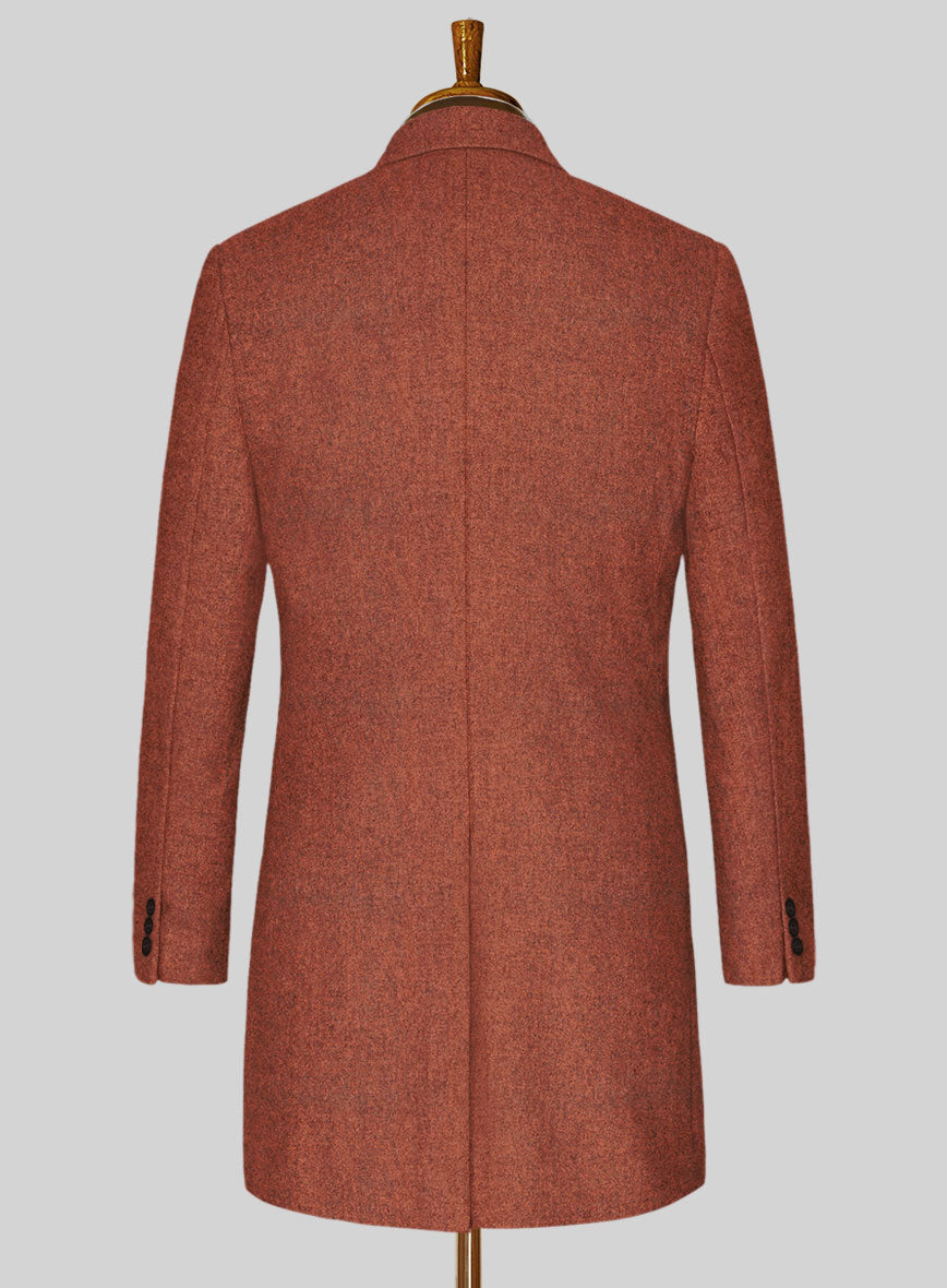 Rust Tweed Melange Titan Rust Tweed Overcoat – StudioSuits