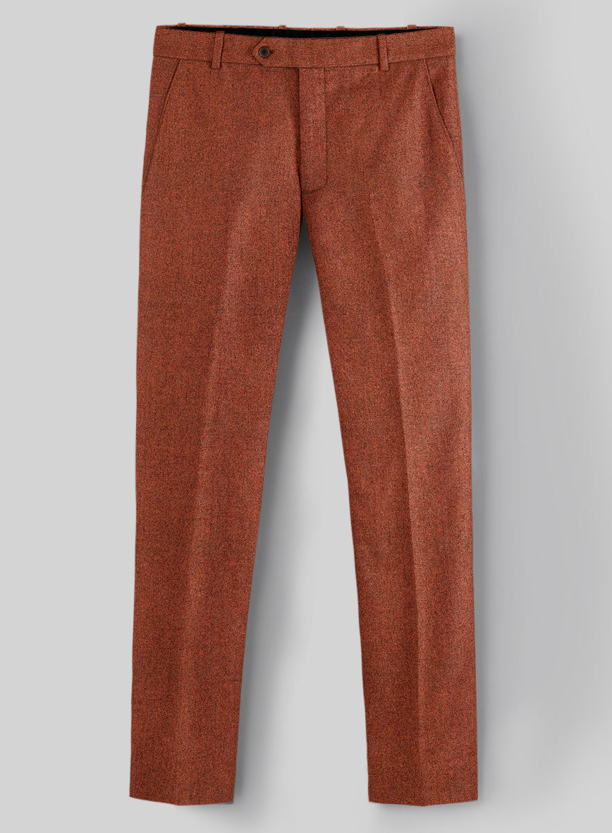 Melange Titan Rust Tweed Pants - StudioSuits