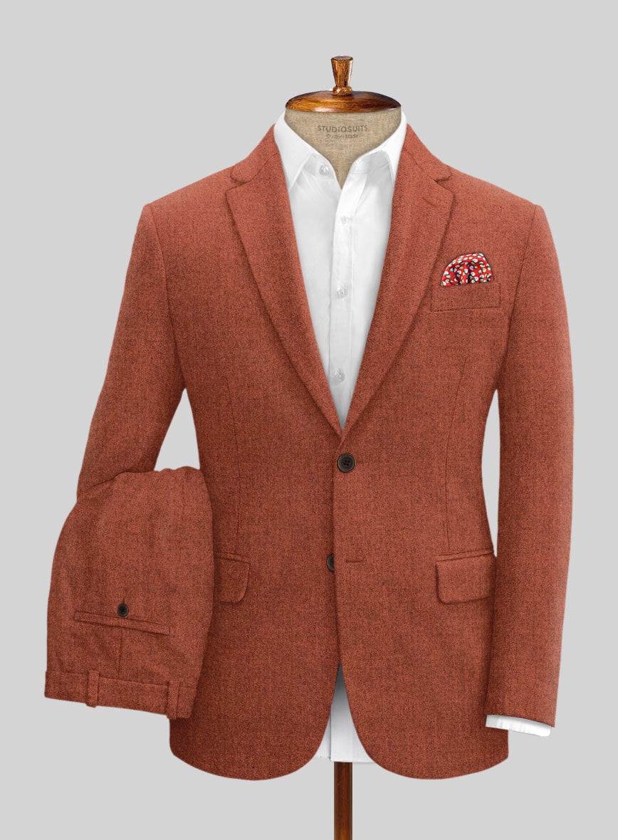 Melange Titan Rust Tweed Suit - StudioSuits