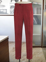 Melange Titan Red Highland Tweed Trousers - StudioSuits