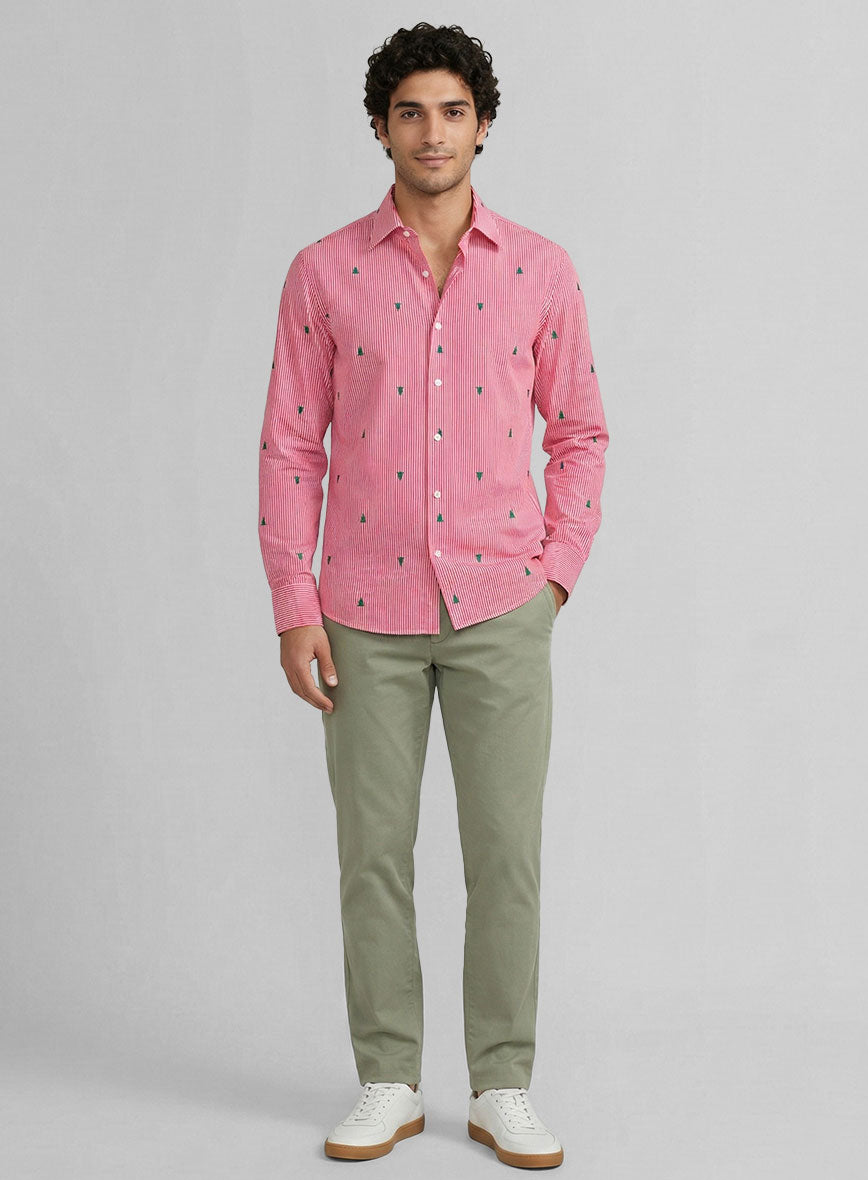 Merry Stripe Cotton Shirt - StudioSuits