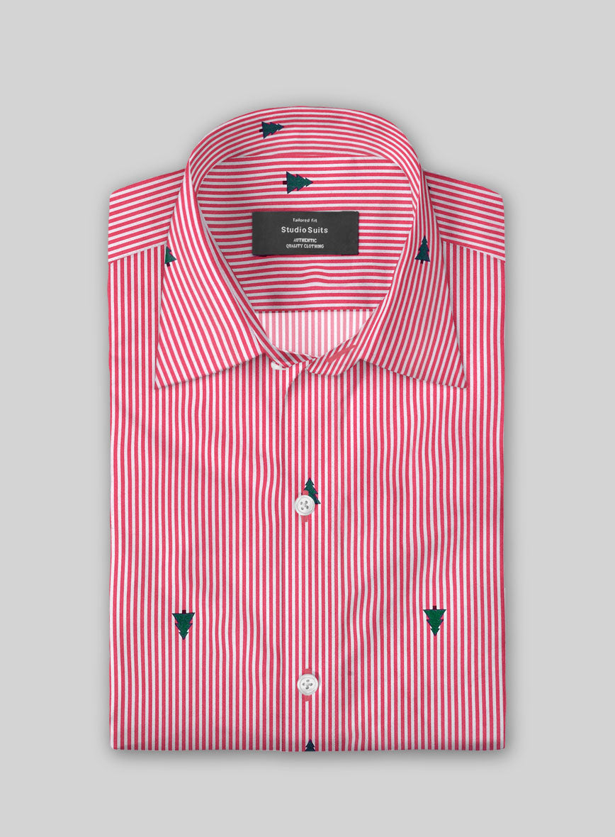 Merry Stripe Cotton Shirt - StudioSuits