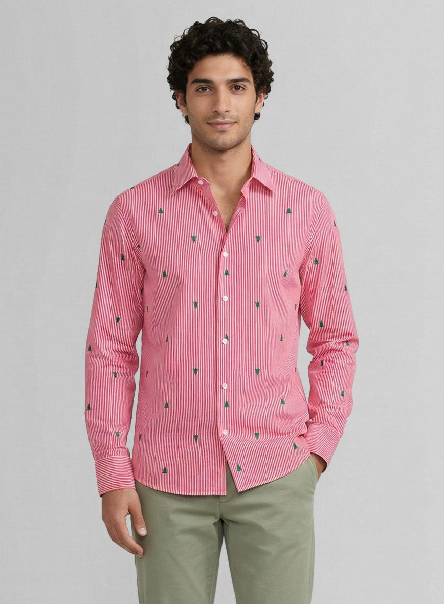 Merry Stripe Cotton Shirt - StudioSuits
