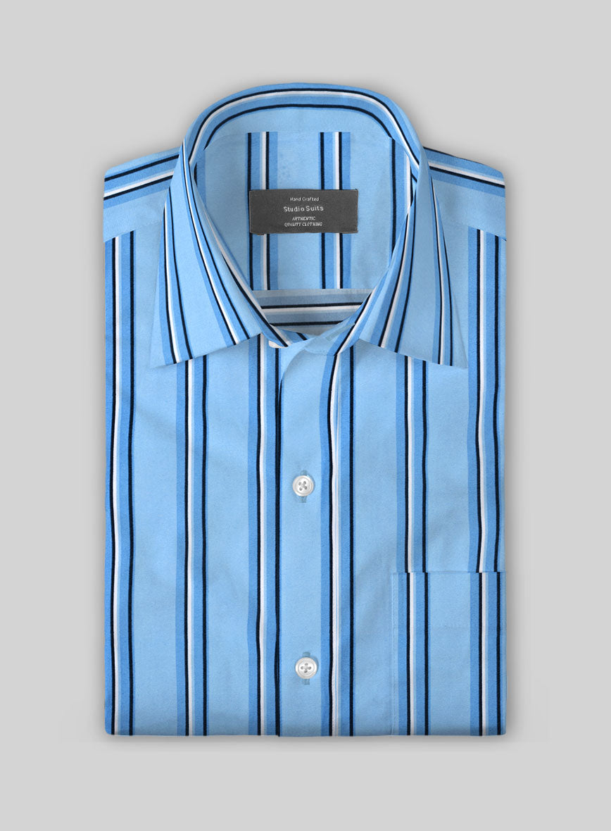 Metro Stripe Organic Cotton Shirt - StudioSuits