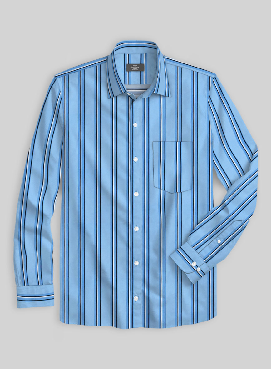 Metro Stripe Organic Cotton Shirt - StudioSuits