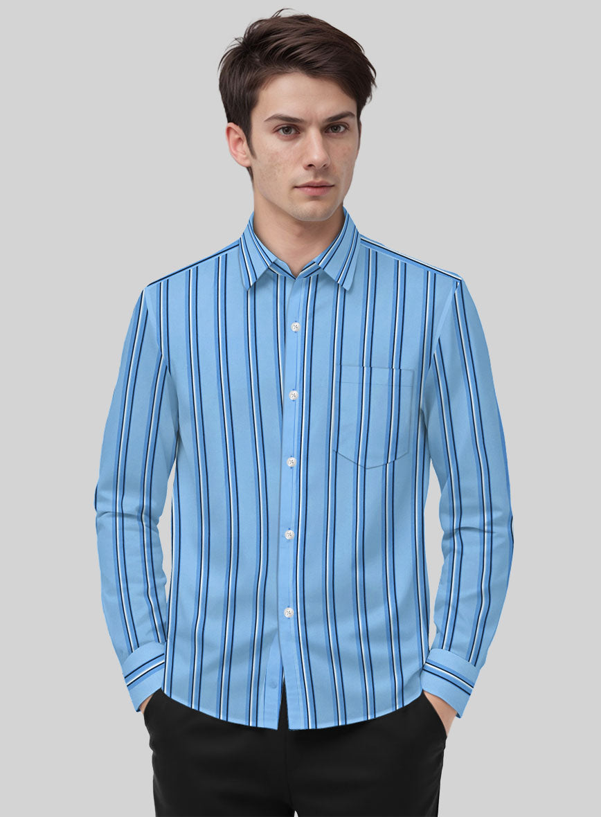 Metro Stripe Organic Cotton Shirt - StudioSuits