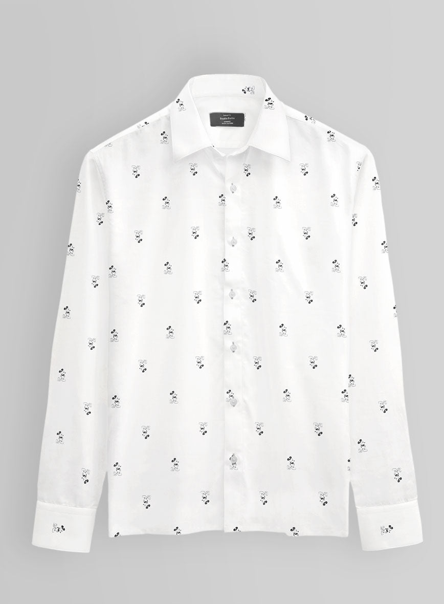 Mickey Motif Cotton Shirt - StudioSuits