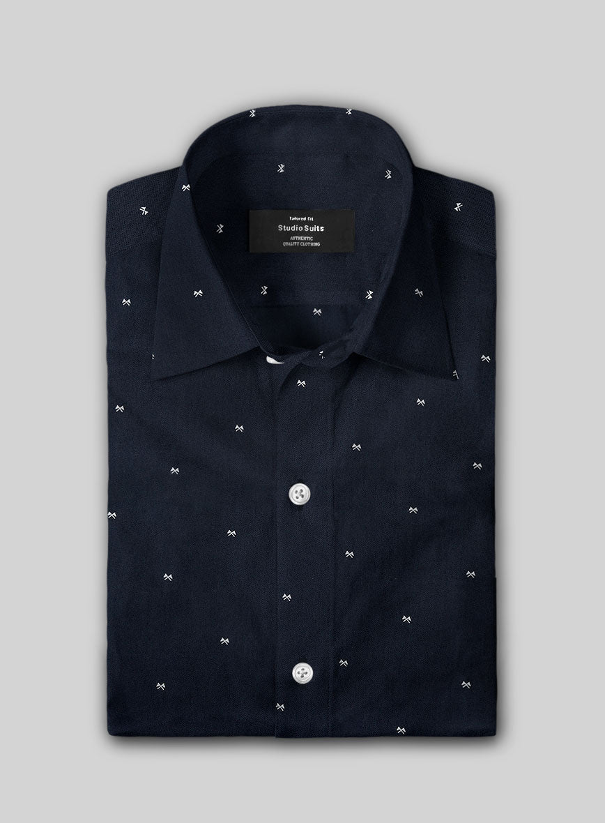 Micro Cross Flag Cotton Shirt - StudioSuits