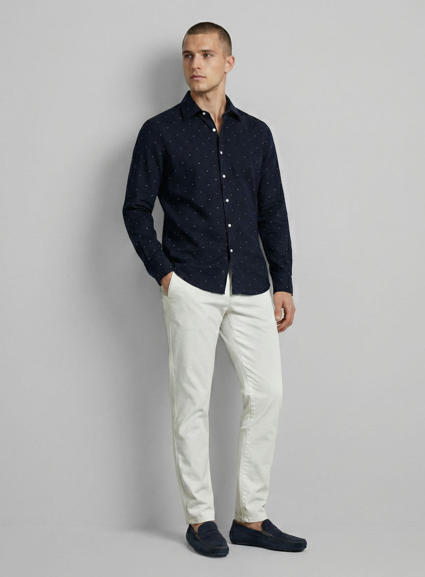 Micro Cross Flag Cotton Shirt - StudioSuits