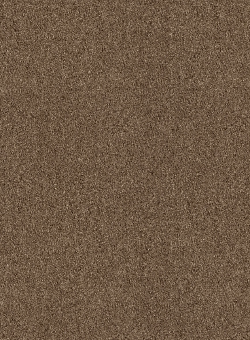 Mid Brown Flannel Wool Jacket - StudioSuits