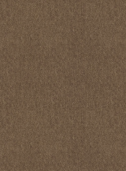 Mid Brown Flannel Wool Breezer Style Jacket - StudioSuits