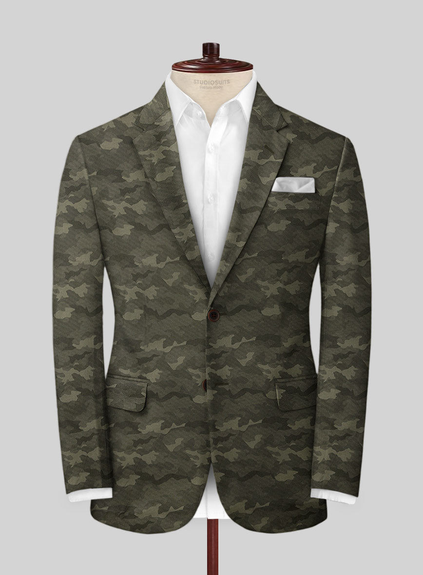 Modern Green Camo Jacket – StudioSuits - Main Image