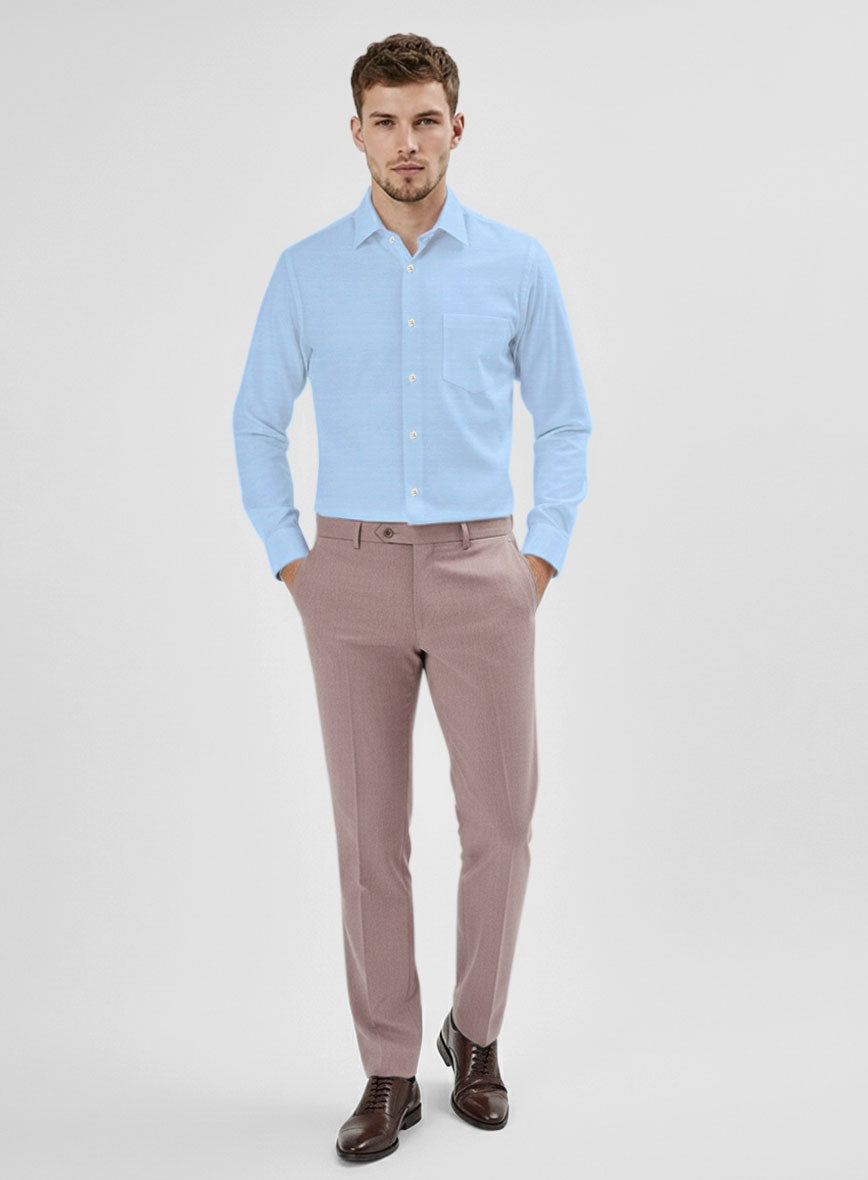 Montclair Blue Twill Cotton Shirt - StudioSuits