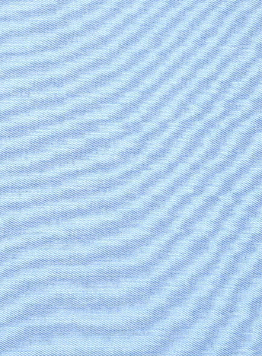 Montclair Blue Twill Cotton Shirt - StudioSuits