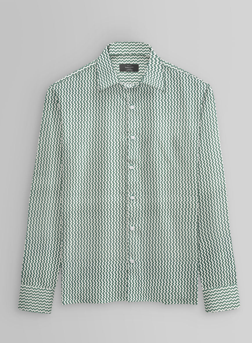 Mosaic Grid Cotton Shirt - StudioSuits